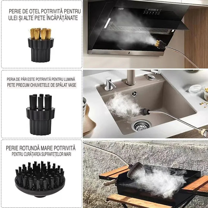 Aparat de curățat cu abur de înaltă presiune de 2500 W cu mănuși