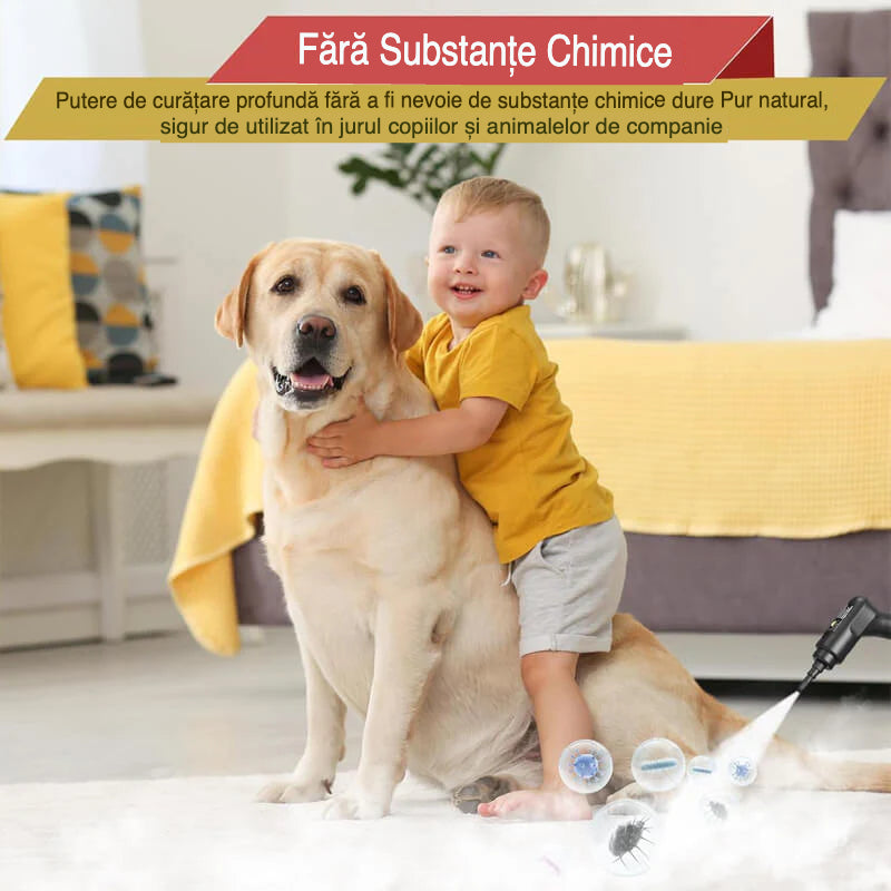 Aparat de curățat cu abur de înaltă presiune de 2500 W cu mănuși