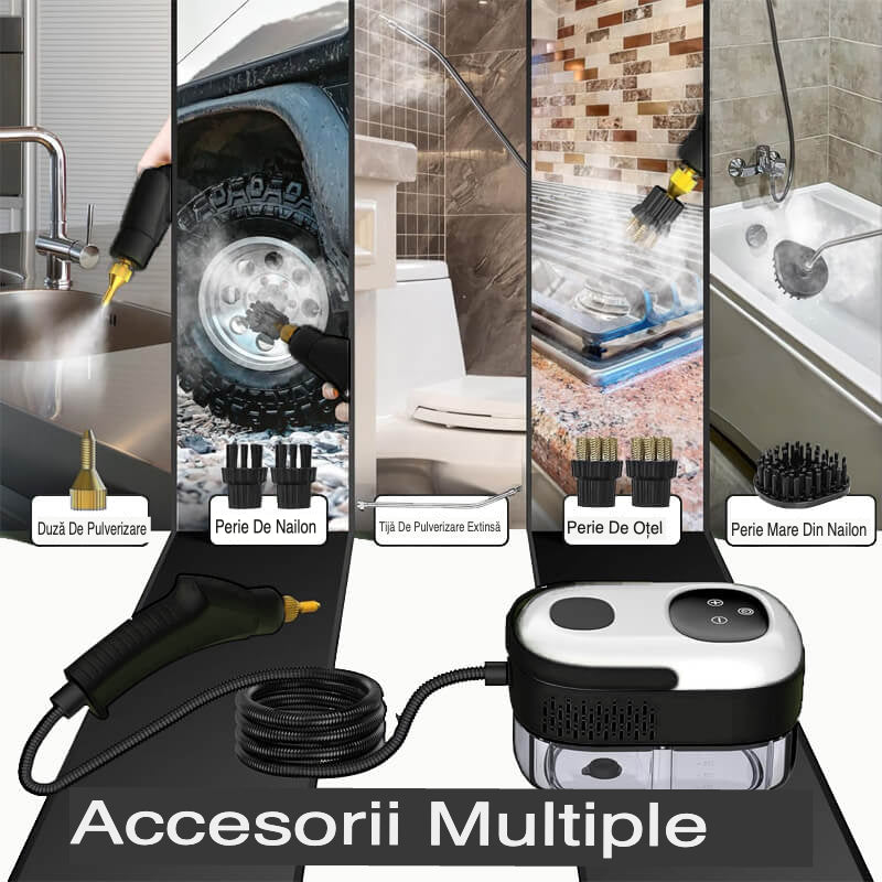 Aparat de curățat cu abur de înaltă presiune de 2500 W cu mănuși